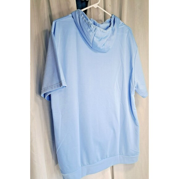 New Texas Rangers Embossed Short Sleeve Hoodie Size XL SGA 5-4-25 SGA Light Blue - Picture 3 of 9